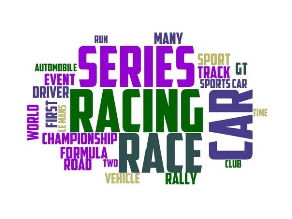 Auto Racing Typography Tie Dye