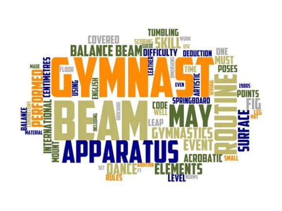 Balance Beam Typography Banner