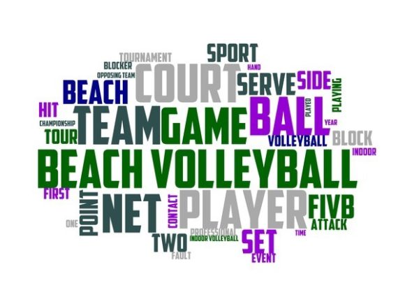 Beach Volleyball Typography Skinny Tumbl for Creative Expression