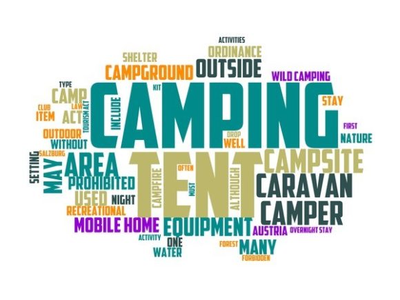 Camping Typography Banner: A Creative Tool for Design Enthusiasts