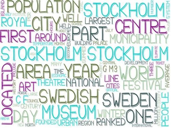 Stockholm Wordcloud Print
