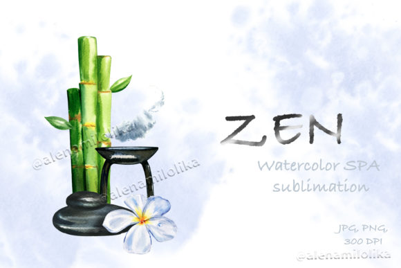 Watercolor SPA Sublimation. Zen. Beauty